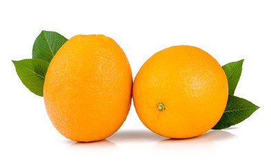 Oranges isolated on white background