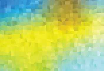 Light Blue, Yellow vector shining triangular pattern.