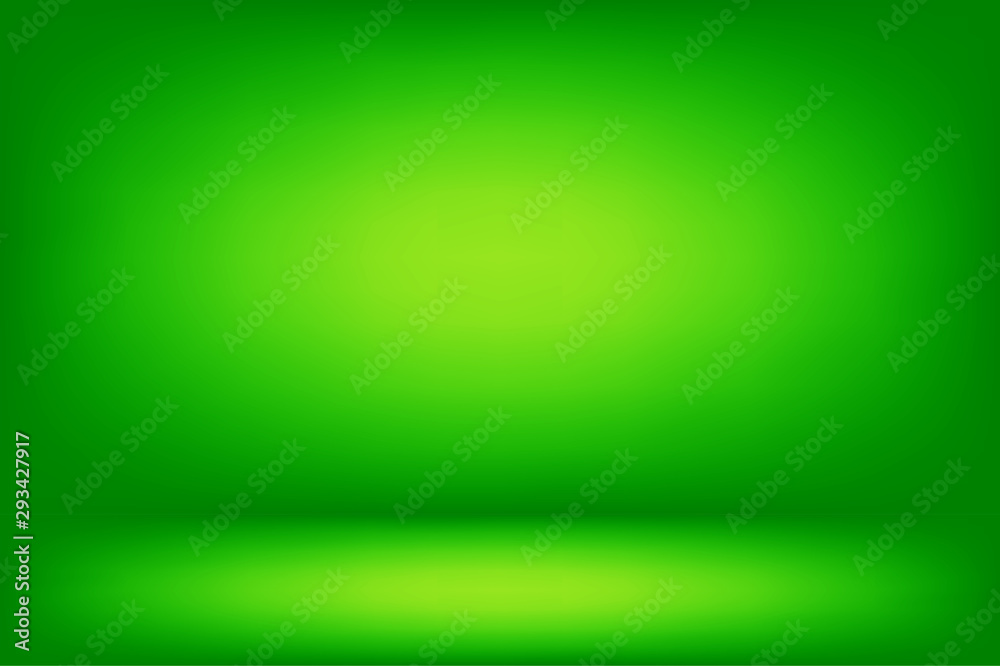 Poster abstract green wall and floor room and studio for pattern and design