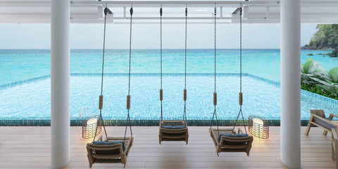 Sea view swimming pool