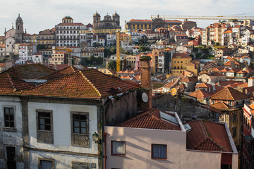 Fototapeta na wymiar Houses in the old town of Porto in Portugal.