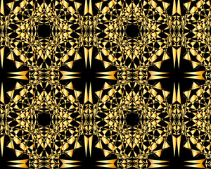 Abstract black and gold gradient for background