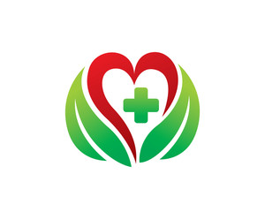 Natural medic logo symbol or icon template