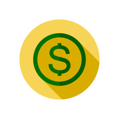 coin flat icon, universal icon for web