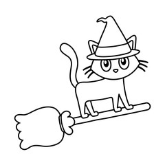 trick or treat - happy halloween line style