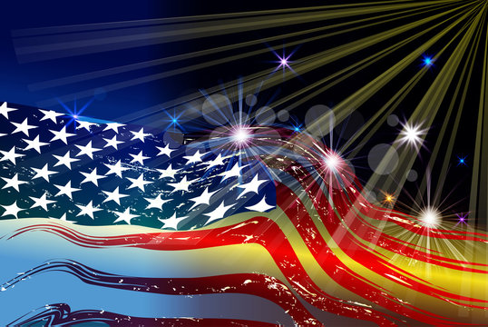 Independence day happy fourth julo beautiful background vector web image design template