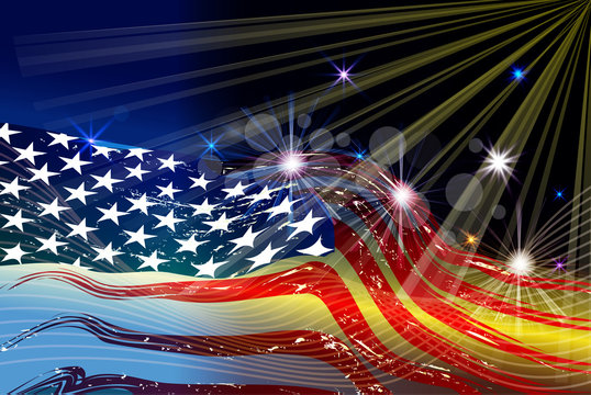 Independence day happy fourth July beautiful background vector web image design template