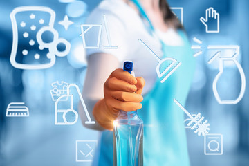 The concept of housekeeping service.