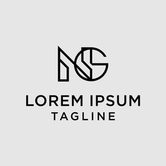 Obraz premium initial letter logo NG, GN logo template 