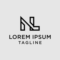 initial letter logo NL, LN logo template 