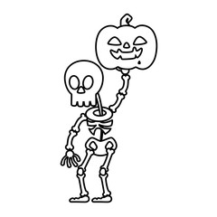 trick or treat - happy halloween line style