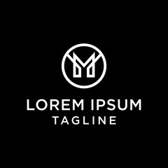 initial letter logo OM, MO logo template