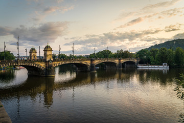 Fototapeta premium Bridge of Legions Prague in Czech Republic.
