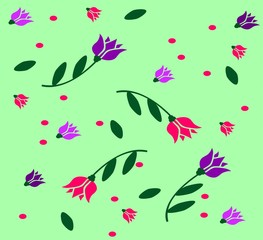 pink and purple flower vector illustration