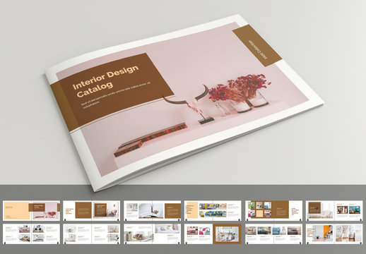 Catalog Layout with Brown Accents