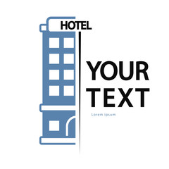 hotel logo , hotel icon isolated on white background.
