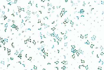 Light colorful vector background with music symbols.