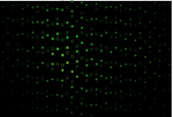 Dark Green vector layout with circle shapes.
