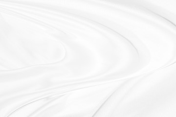 Fototapeta na wymiar White soft fabric cloth. Abstract waves curves shape background 