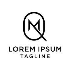 initial letter logo QM, MQ logo template