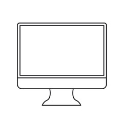 Desktop computer line icon vector symbol