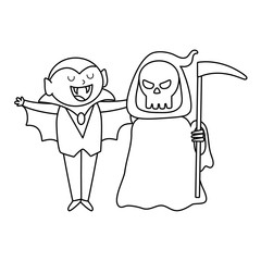 trick or treat - happy halloween line style