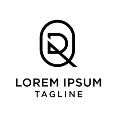 initial letter logo QD, DQ logo template
