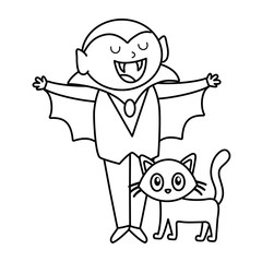 trick or treat - happy halloween line style