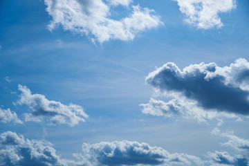 Fototapeta na wymiar White clouds in blue sky for background
