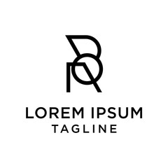 initial letter logo RQ, QR, logo template