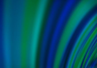 Light BLUE vector pattern with bent ribbons. Blurred geometric sample with gradient bubbles.  Marble style for your business design.