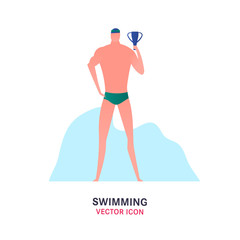 Vector swimming icon