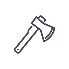 Hatchet line icon. Ax vector outline sign.