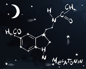 Melatonin molecule structure