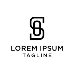 initial letter logo SO, OS, logo template 