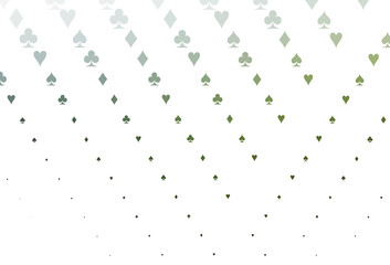 Light Green vector cover with symbols of gamble.