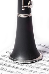 clarinet on a white background