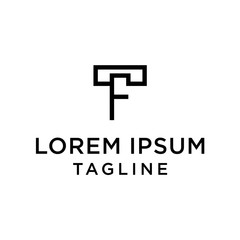 initial letter logo TF, FT, logo template