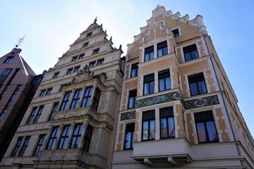 Fototapeta na wymiar The famous Leibniz house in the capital of lower saxony Hanover