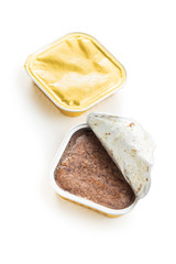 Wet pet food. Cat or dog pate.