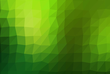 Light Green vector triangle mosaic template.