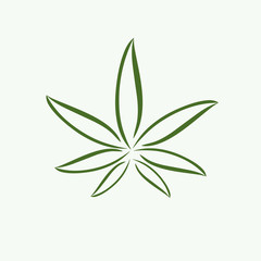 Cannabis Leaf Sign Symbol Icon Logo Vector