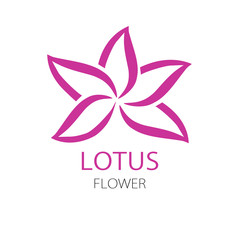 Vector beauty business design template - pink hand drawn lotus