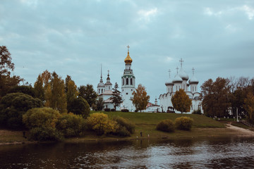 Vologda Kremlin Sophia Cathedral river view