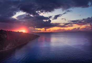 Zachód słońca nad zatoką neapolitańską
