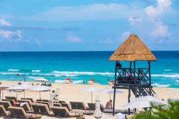 Exotic Paradise. Travel, Tourism and Vacations Concept. Tropical Resort. Caribbean sea