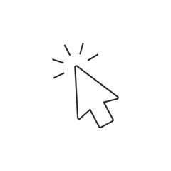 Pointer Icon Vector. Computer Mouse Click Pointer Cursor Arrow Flat Icon For Apps And Websites