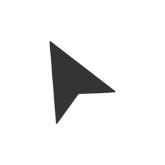 Pointer Icon Vector. Computer Mouse Click Pointer Cursor Arrow Flat Icon For Apps And Websites