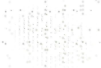 Light Green vector template with ice snowflakes.