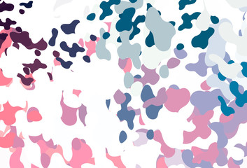 Light Blue, Red vector pattern with chaotic shapes.